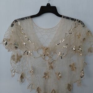 Elegant Sequin Butterfly Shawl